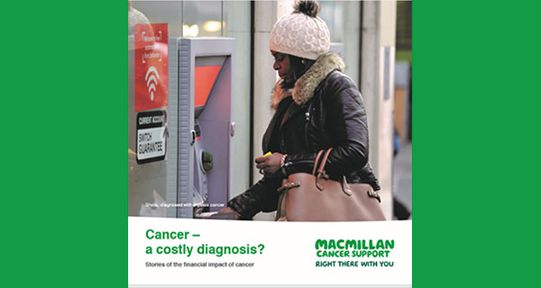 Cover of the Macmillan 'Cancer - a costly diagnosis?' report