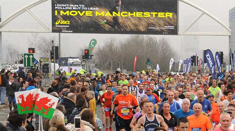 Runners in Manchester Marathon