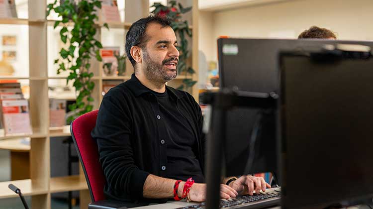 Man working at computer