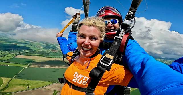 Challenge Poverty Week skydive 2025