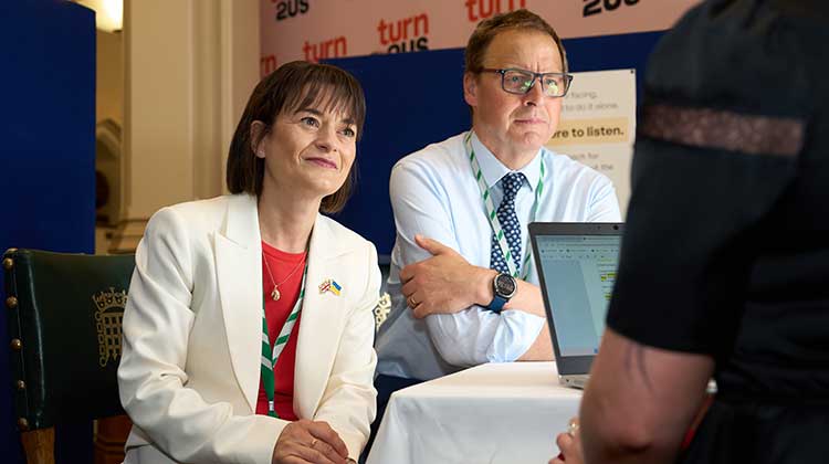 Two MPs taking part in the Turn2us job centre event