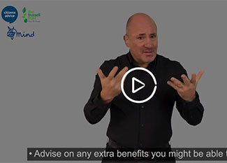 Man using BSL to explain contact options
